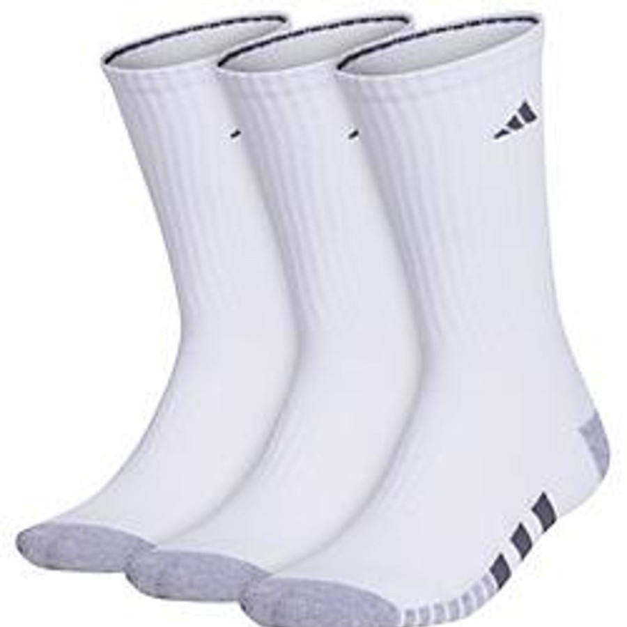 Apparel Adidas Socks | Adidas Men'S Cushioned Iii 3-Pack Crew White/Grey/Onix Grey