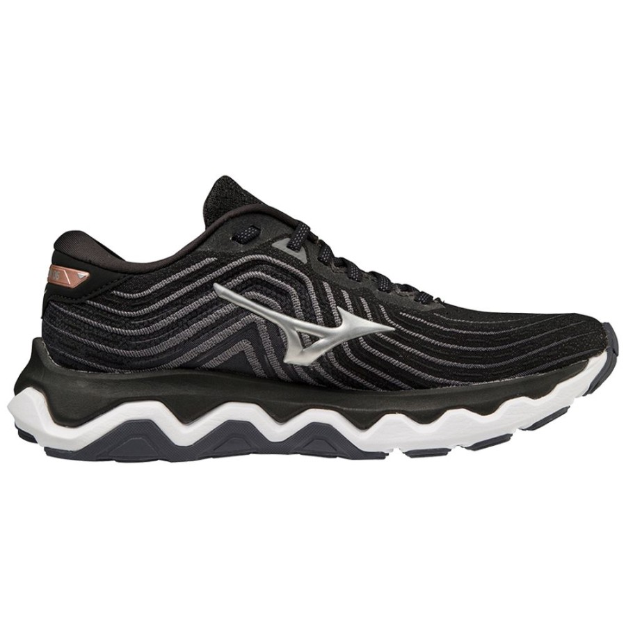 Footwear Mizuno Running & Spikes | Mizuno Men'S Wave Horizon 6 Black/Silver-9073