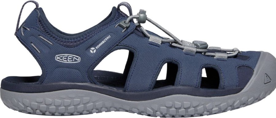 Footwear KEEN Sandals And Water Shoes | Keen Men'S Solr Sandal Navy/Steel Grey