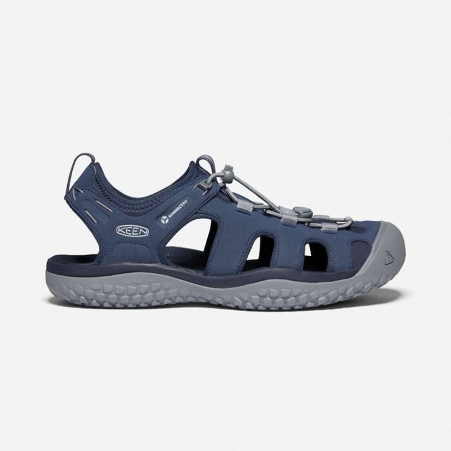 Footwear KEEN Sandals And Water Shoes | Keen Men'S Solr Sandal Navy/Steel Grey