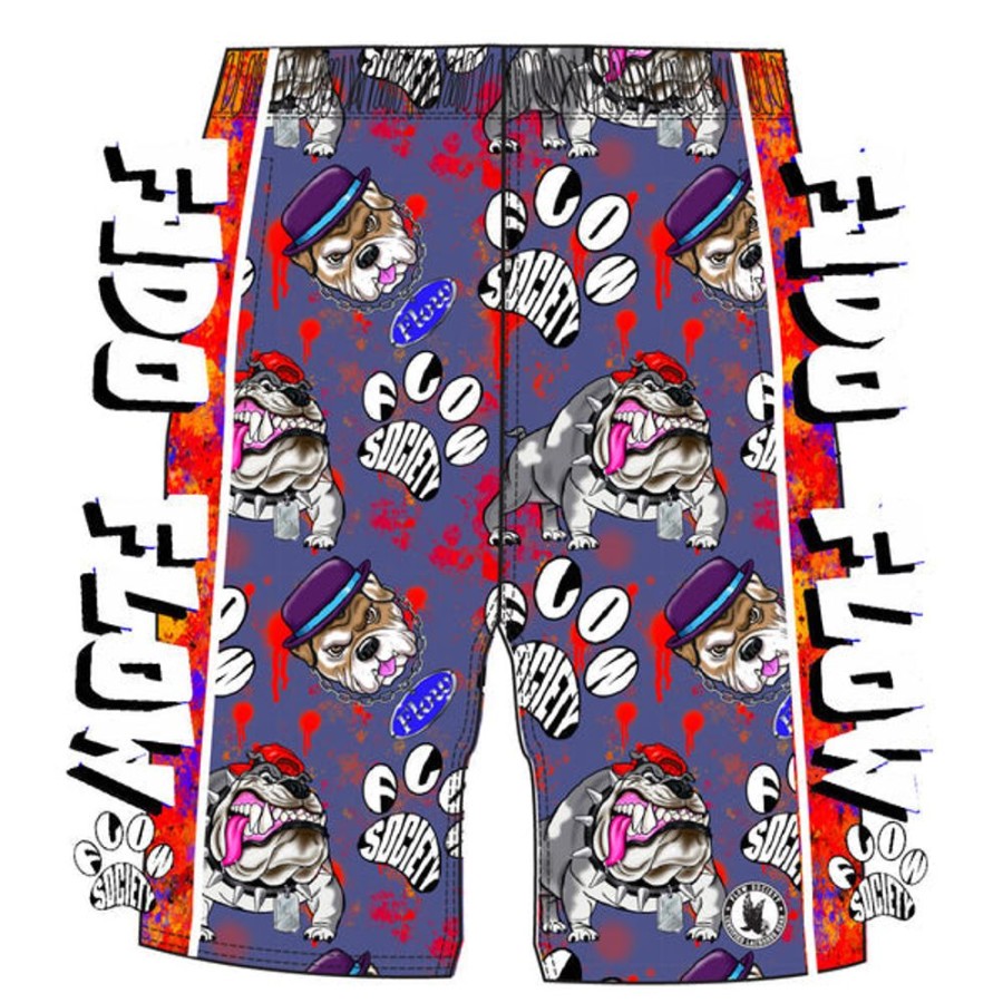 Apparel FLOW SOCIETY Bottoms | Flow Society Boys' Fido Bulldog Mascot Short