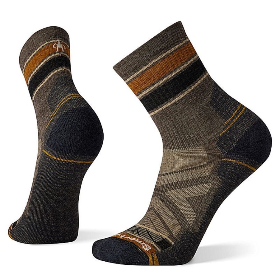 Apparel Smartwool Socks | Smartwool Hike Light Cushion Striped Mid Crew Socks