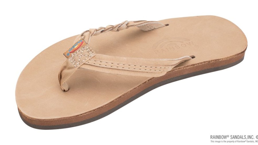 Footwear Rainbow Sandals Sandals & Water Shoes | Rainbow Kids Flirty Braidy- Premier Leather Braided 1/2" Strap Sierra Brown