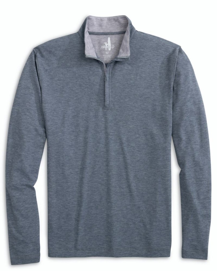 Apparel Johnnie-O Casual Tops | Johnnie-O Men'S Blake Performance 1/4 Zip Pullover Navy