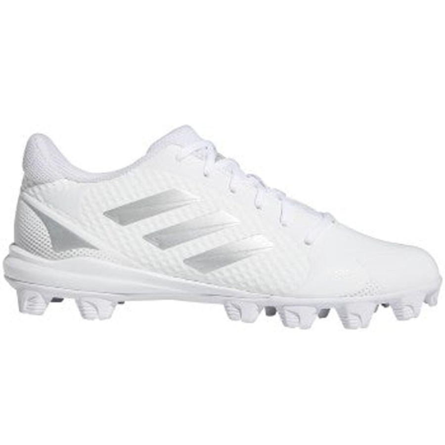 Footwear adidas Cleats | Adidas Women'S Purehustle Md Softball Cleats Footwear White/Silver Metallic