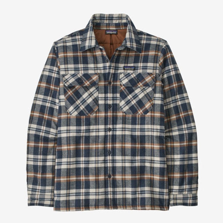 Apparel Patagonia Outerwear | Patagonia Men'S Insulated Organic Cotton Mw Fjord Flannel Shirt