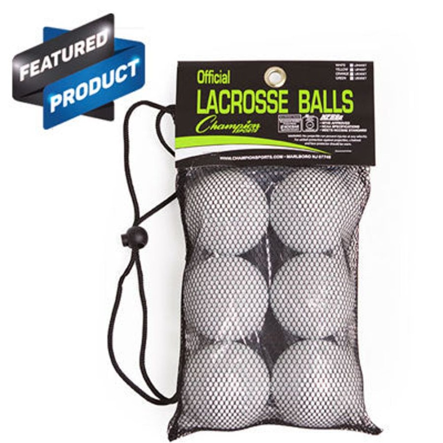 Equipment Champion Sports | Champion Sports Nocsae Lacrosse Ball Set Of 6