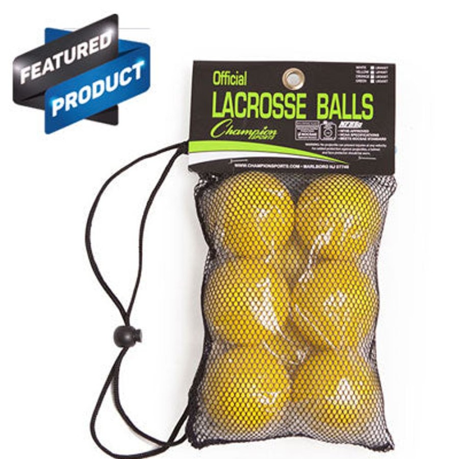 Equipment Champion Sports | Champion Sports Nocsae Lacrosse Ball Set Of 6