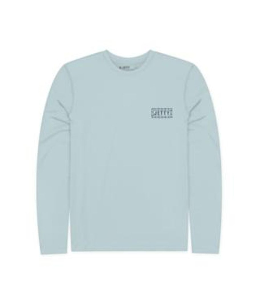 Apparel Jetty Swimwear | Jetty Men'S Billfish Uv Long Sleeve Tee Light Blue