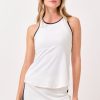 Apparel LIJA Tennis | Lija Women'S Elite Echo Tank White/Dark Navy