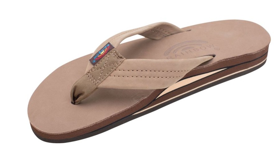 Footwear Rainbow Sandals Sandals And Water Shoes | Rainbow Men'S Double Layer Thick Strap Sandal