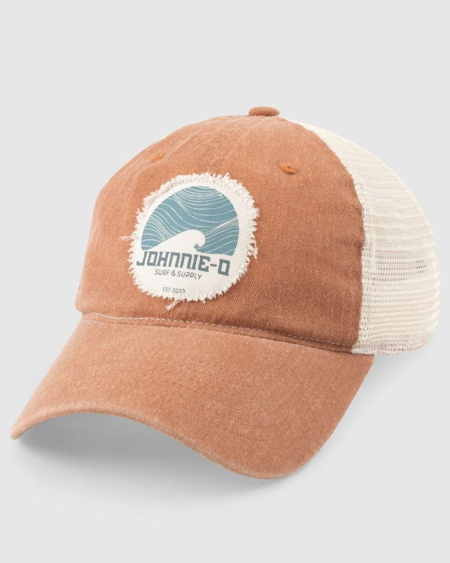 Accessories Johnnie-O | Johnnie-O Surf & Supply Trucker Hat Orange