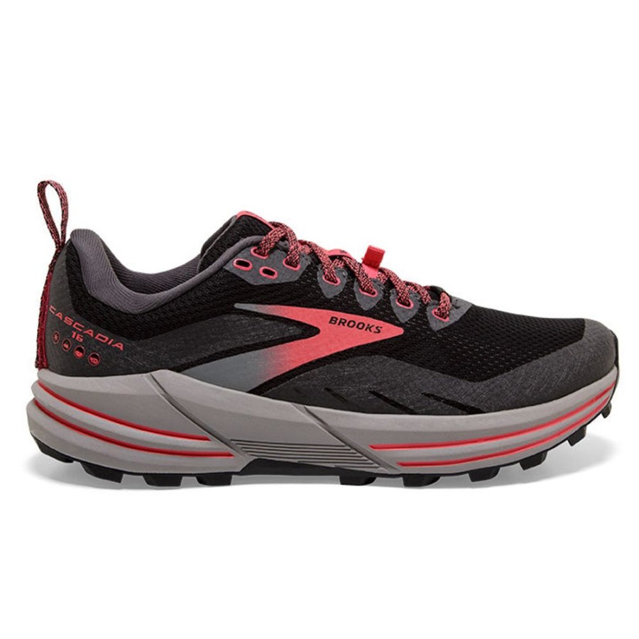 Footwear Brooks Hiking & Trail | Brooks Women'S Cascadia 16 Gtx Black/Blackened Pearl/Coral-071