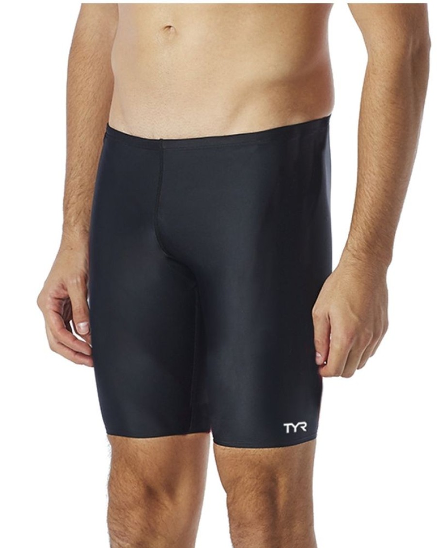 Apparel TYR Swimwear | Tyr Men'S Durafest Elite Solid Jammer Black