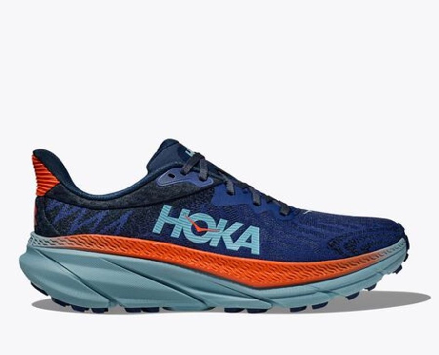 Footwear Hoka One One Hiking & Trail | Hoka Men'S Challenger Atr 7 Bellwether Blue/Stone Blue-Bbsbl