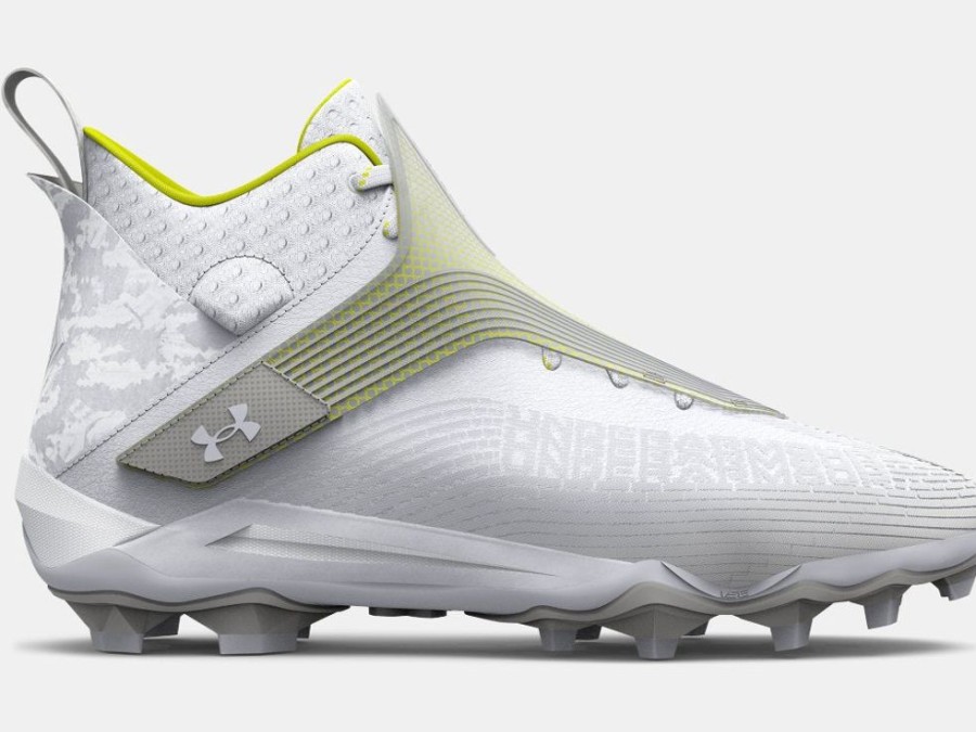 Footwear Under Armour Football & Lacrosse Cleats | Men'S Ua Highlight Hammer Mc Cleats White/Metallic Silver/White-101