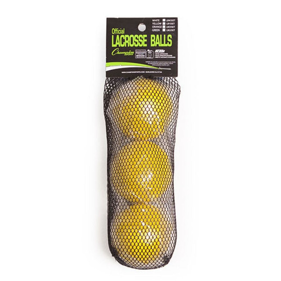 Equipment CHAMPION SPORTS | Champion Sports Nocsae Lacrosse Ball Set Of 3