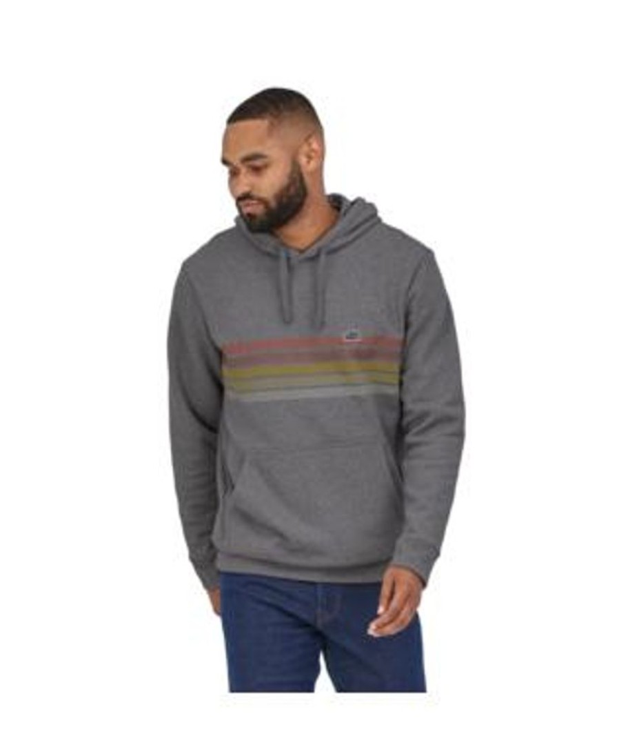 Apparel Patagonia Outerwear | Patagonia Men'S Line Logo Ridge Stripe Uprisal Hoody