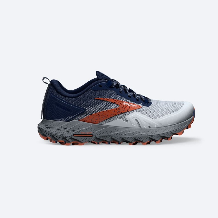 Footwear Brooks Running & Spikes | Brooks Men'S Cascadia 17 Blue/Navy/Firecracker-405