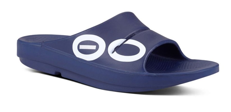 Footwear OOFOS Sandals And Water Shoes | Oofos Ooahh Sport Slide Navy