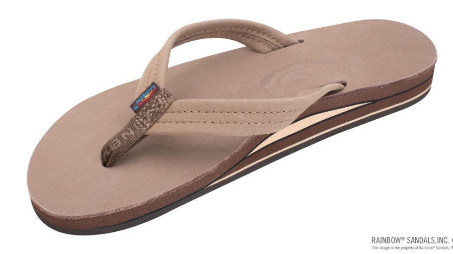 Footwear Rainbow Sandals Sandals & Water Shoes | Rainbow Women'S Double Layer Thick Strap Sandal