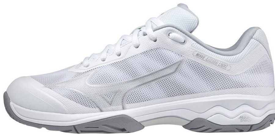 Footwear Mizuno Tennis | Mizuno Women'S Exceed Light Ac White/Silver