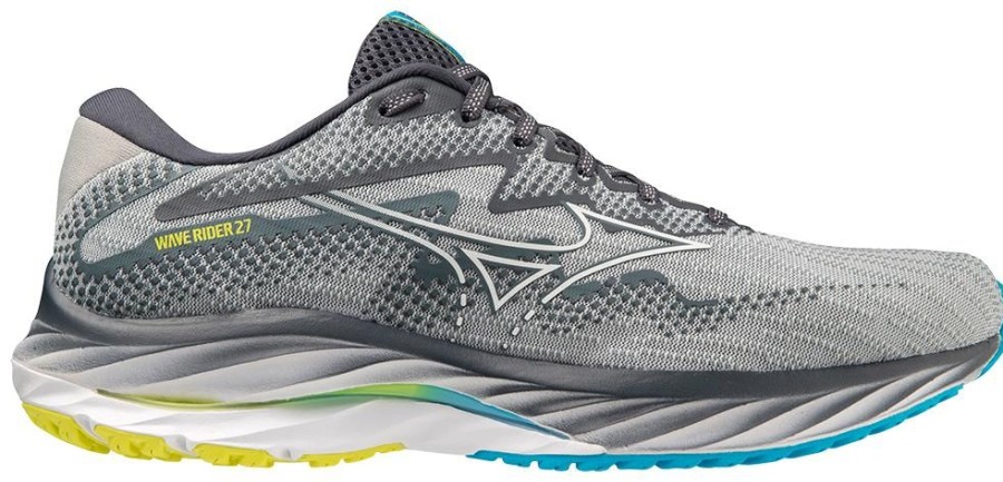 Footwear Mizuno Running & Spikes | Mizuno Men'S Wave Rider 27 Pearl Blue/White-5F00