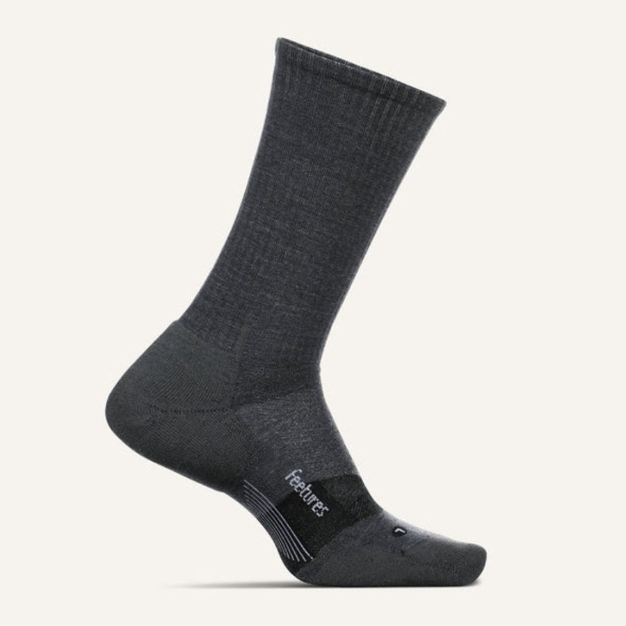 Apparel Feetures! Socks | Feetures Merino 10 Cushion Crew Gray